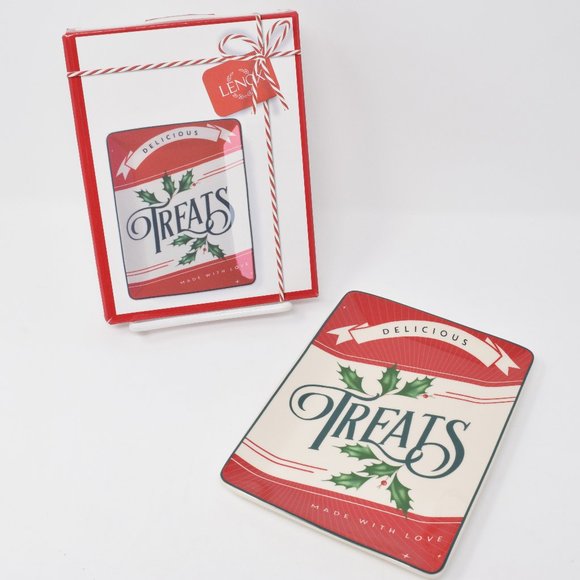 Lenox Vintage Treats Tray Spoon Rest Retro 6.5 New in Box Holiday Trinket Dish - Picture 1 of 8